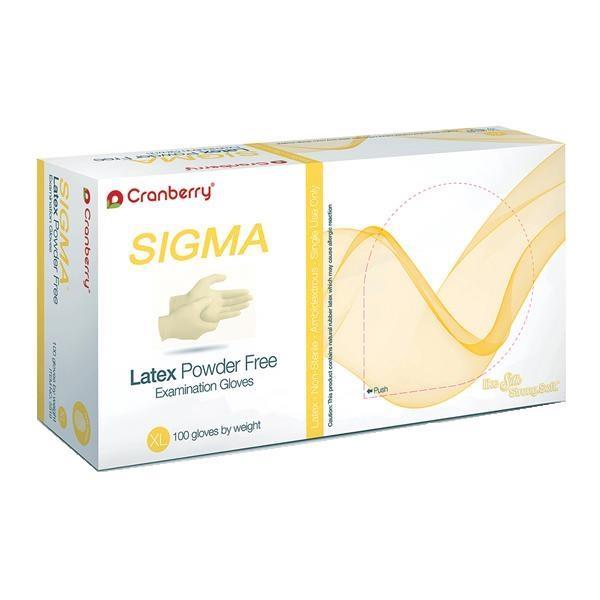 دستکش لاتکس کرنبری مدل SIGMA سایز Large بسته 100 عددی